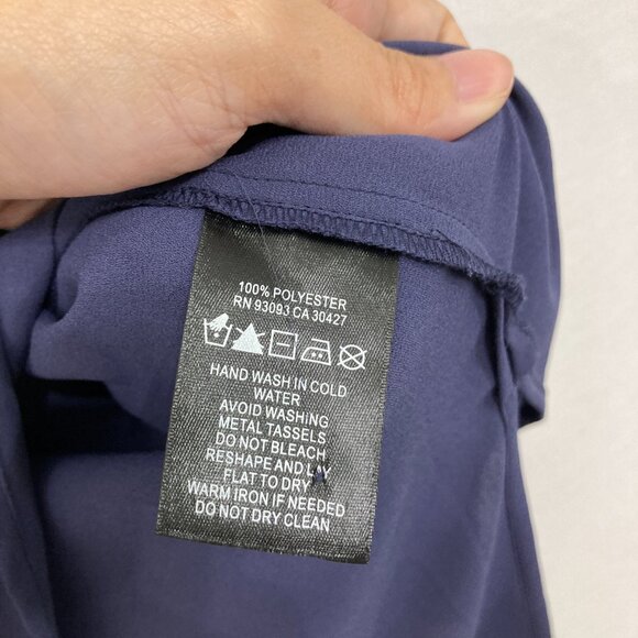 New Nic + Zoe Large Pintuck Tie Front Relaxed Flowy Popover Blouse Office Career - Picture 9 of 11